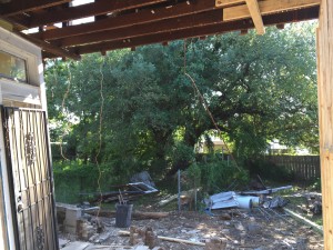 Water and termite damage forced us to remove the entire rear 10 feet of the structure and rebuild.
