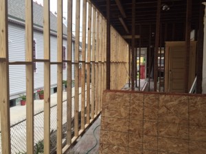 The other exterior wall replaced. There was a lot of water and termite damage. 