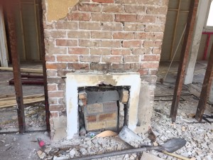 There are three of these fireplaces in the house. 